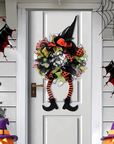 Halloween Witch Mesh Wreath – Whimsical Front Door Wreath for Spooky Season Decor 0