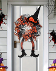 Halloween Witch Mesh Wreath – Whimsical Front Door Wreath for Spooky Season Decor 2