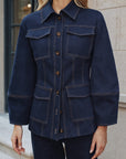 Heaven | Contrast Stitching Denim Jacket 4