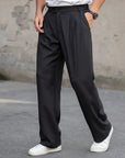 Herren Hose Bequem Atmungsaktives Gewebe Locker Schnitt 1