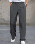 Herren Hose Bequem Atmungsaktives Gewebe Locker Schnitt 3