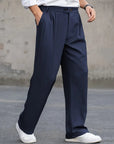 Herren Hose Bequem Atmungsaktives Gewebe Locker Schnitt 7