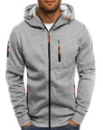 Herren Zip-Up Jacke mit Kapuze Sportlich Bequem Hochwertige Materialien 5