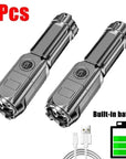 High-Power USB Rechargeable Flashlight with Waterproof Design and Telescopic Focus - Portable Torch Light 7