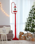 HolidayPost – 68 Inch Christmas Lantern with Magical Snow Globe 1