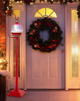 HolidayPost – 68 Inch Christmas Lantern with Magical Snow Globe 2