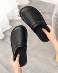 HugoLux | Comfy Elegant Vegan Leather House Slippers for Men and Women 5