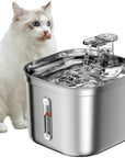 HydraFlow | Sleek Stainless Steel Cat Drinking Fountain for Hydration 0