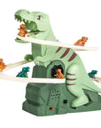 Interactive Dinosaur Race Track with Automatic Climbing Cars and LED Lighting for Kids 0