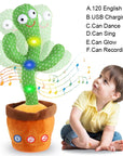 Interactive Talking Cactus Plush Toy for Kids – Dancing Soft Plush Toy for Home Decor and Gifts 0