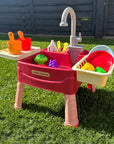 Interactive Water Play Kitchen with Working Tap and 19 Accessories for Kids - Indoor/Outdoor Fun 1