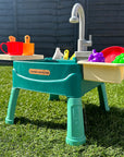 Interactive Water Play Kitchen with Working Tap and 19 Accessories for Kids - Indoor/Outdoor Fun 2