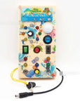 Interactive Wooden LED Game Board for Toddlers – Montessori Toy with 15 Colorful Lights and 9 Switches 0