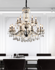 Iris | Sophisticated Black Crystal French Chandelier 2