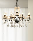 Iris | Sophisticated Black Crystal French Chandelier 3