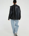 Ivana | Stylish Oversized Leather Bomber Jacket for Women - Effortless Fashion 3
