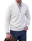 Jackson | Classic Black Cashmere Pullover Sweater for Men 0