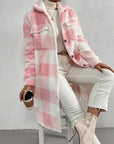 Juliette | Long Plaid Teddy Fleece Winter Coat for Women – Soft & Chic 0