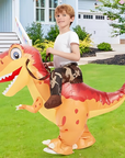 Kids Inflatable Halloween Dinosaur Costume | Ride-On T-Rex with Fan 0