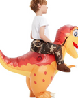 Kids Inflatable Halloween Dinosaur Costume | Ride-On T-Rex with Fan 1