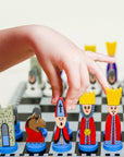 Kids Wooden Chess Set - Fun Learning Tool for Strategic Thinking - 30x30 cm with Chess Pieces 3
