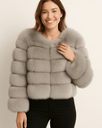 Kirsten | Women's Short Fluffy Faux Fur Winter Jacket 15