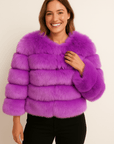 Kirsten | Women's Short Fluffy Faux Fur Winter Jacket 21