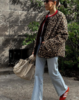 Leah | Women's Leopard Print O-Neck Wool Winter Jacket 1
