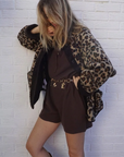 Leah | Women's Leopard Print O-Neck Wool Winter Jacket 2