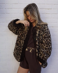 Leah | Women's Leopard Print O-Neck Wool Winter Jacket 4