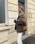 Leah | Women's Leopard Print O-Neck Wool Winter Jacket 5