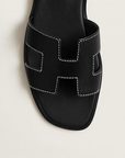 Leather Flat Sandals for Women with Adjustable Cut Out Straps – Comfortable Everyday Footwear 6