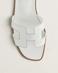 Leather Flat Sandals with Cut Out Strap 3