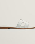 Leather Flat Sandals with Cut Out Strap 4