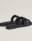 Leather Flat Sandals with Cut Out Strap 7