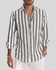 Liam | Modern Slim Fit Striped Men's Shirt 6