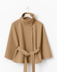 LorezaCape | Elegant Chic Women's Winter Cape Coat with High Collar 11