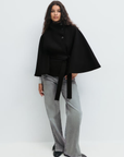 LorezaCape | Elegant Chic Women's Winter Cape Coat with High Collar 6