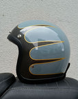 Low Profile Vintage Motorcycle Helmet - DOT and ECE Approved 9
