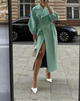 Luciana | Classic Women's Wool Winter Coat with Oversized Lapel Style 1