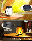 LumaGlow | Stylish Waterproof Solar Lantern with Flickering Flame Effect 5
