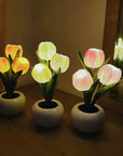 LumaPort | Modern LED Table Lamp with Floral Pot Design for Home Décor 6