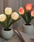 LumaPort | Modern LED Table Lamp with Floral Pot Design for Home Décor 7