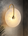 Lumenda | Modern Alab Marble LED Wall Lamp for Minimalist Elegance 1