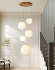 LumiGlow | Scandinavian Chandelier Moon Lamp Stairs with Sculptural Elegance 0