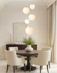 LumiGlow | Scandinavian Chandelier Moon Lamp Stairs with Sculptural Elegance 5