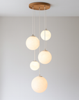 LumiGlow | Scandinavian Chandelier Moon Lamp Stairs with Sculptural Elegance 6