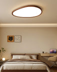 LumiGrain | Modern Ultra Thin Dark Wooden Ceiling Lamp 0
