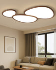 LumiGrain | Modern Ultra Thin Dark Wooden Ceiling Lamp 1