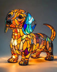 LumiPup | Stained Glass Dog Design Decorative Table Lamp Night Light 3